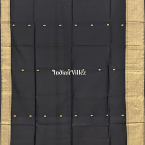 Black Maheshwari Handloom Saree