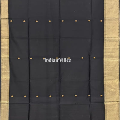 Black Maheshwari Handloom Saree