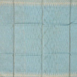 Light Blue Woven Tussar Silk Saree With Square Motifs-Light Blue