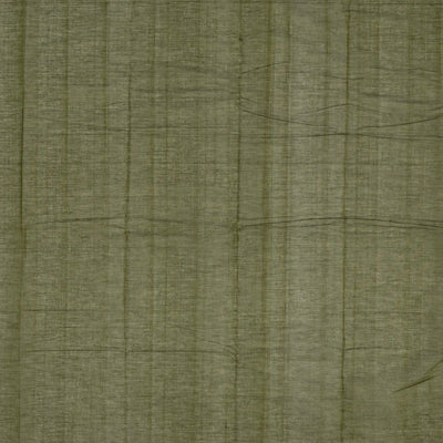 Dark Green Handloom Kanchi Cotton Saree With Checks