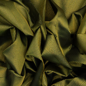Dark Green Handloom Kanchipuram Silk Saree With Zari Stripes