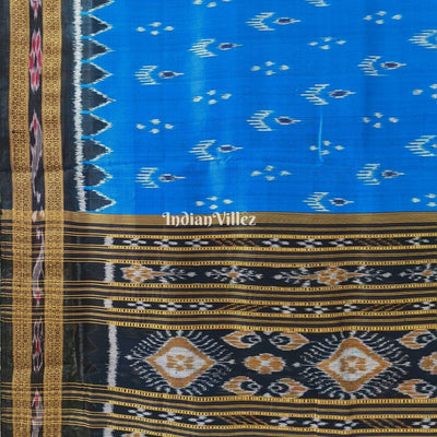 Sky Blue Mayur Chandrika Khandua Silk Saree