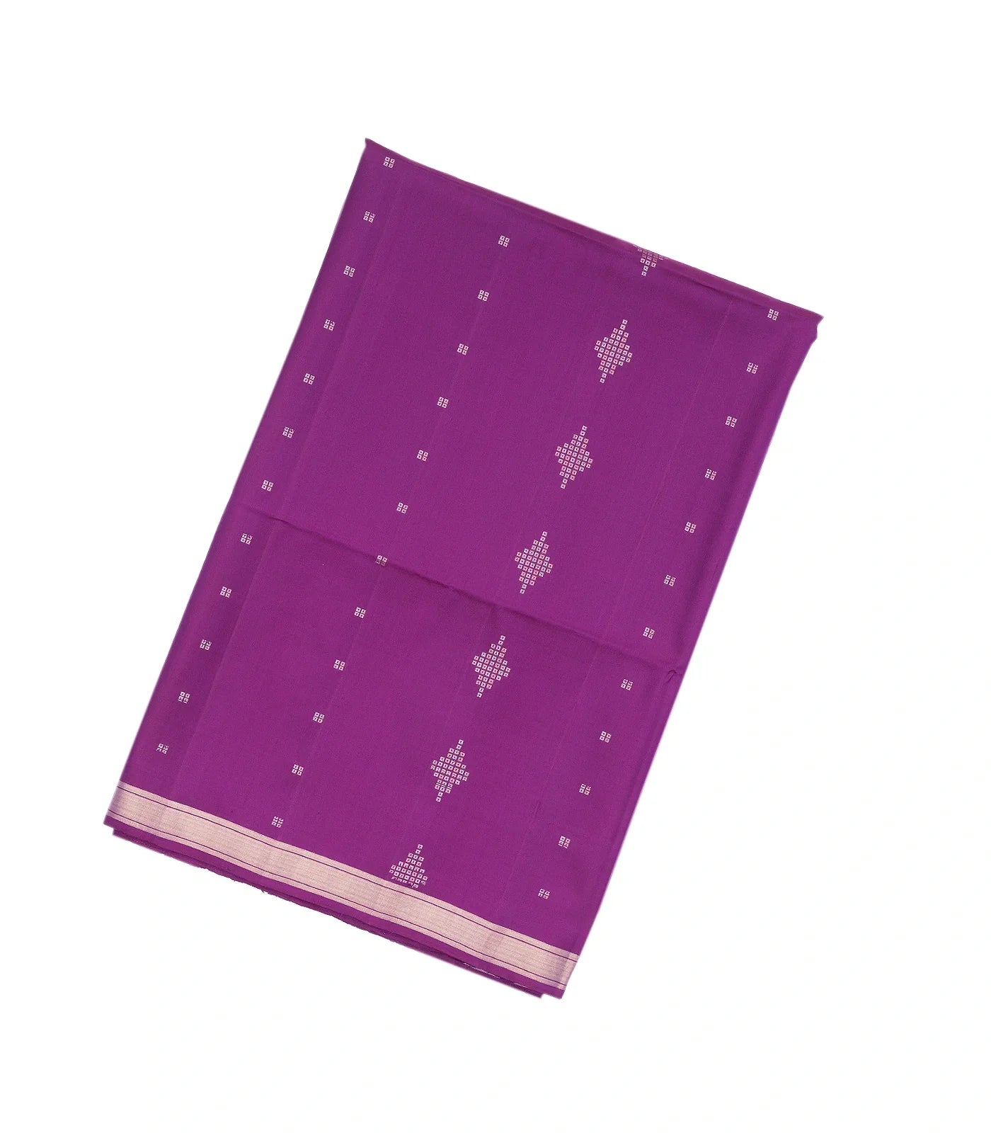 Purple Handloom Soft Silk Saree With Diamond Buttas