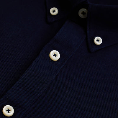 Navy Solid Twill Shirt