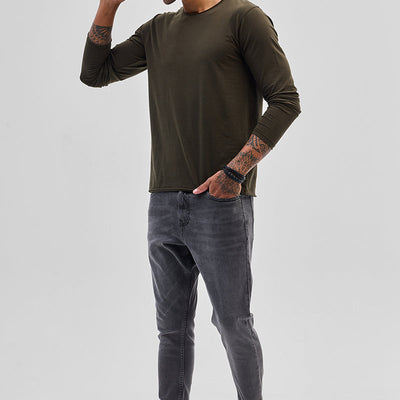 Olive Stretch Full Sleeve T-Shirt