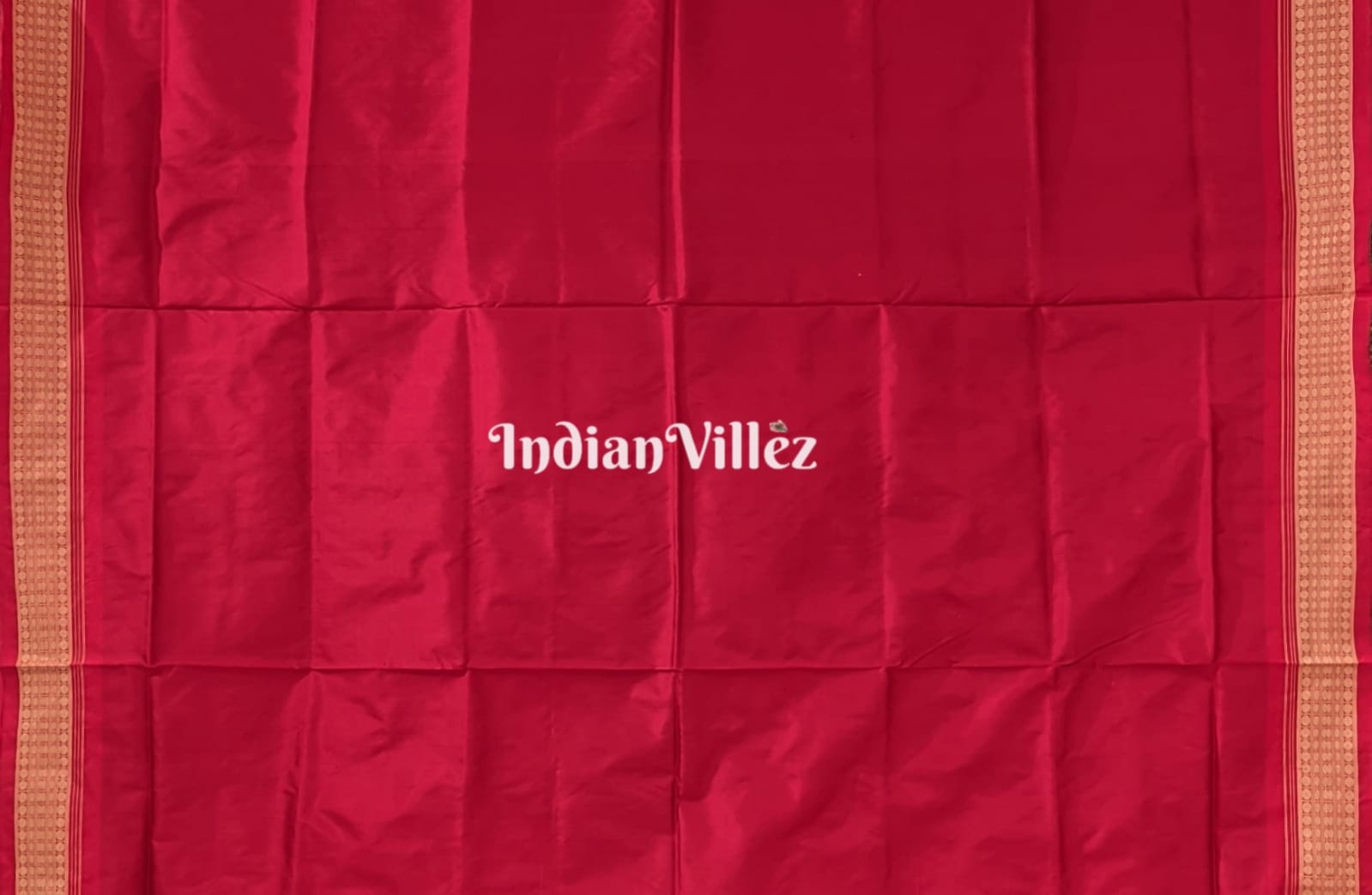 Carrot Orange Floral Sambalpuri Ikat Silk Saree