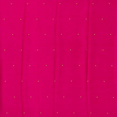 Maroon Mysore Crepe Silk Saree With Coin Buttas & Pink Zari Border