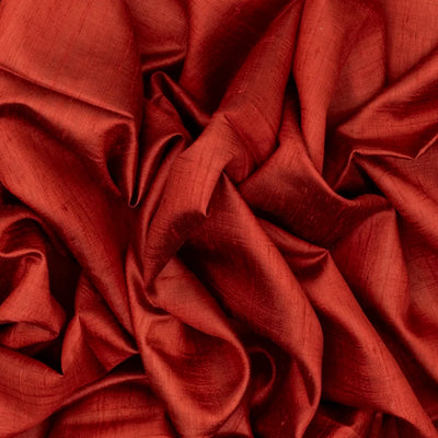 Crimson Handloom Dupion Silk Saree With Printed Princess Motifs