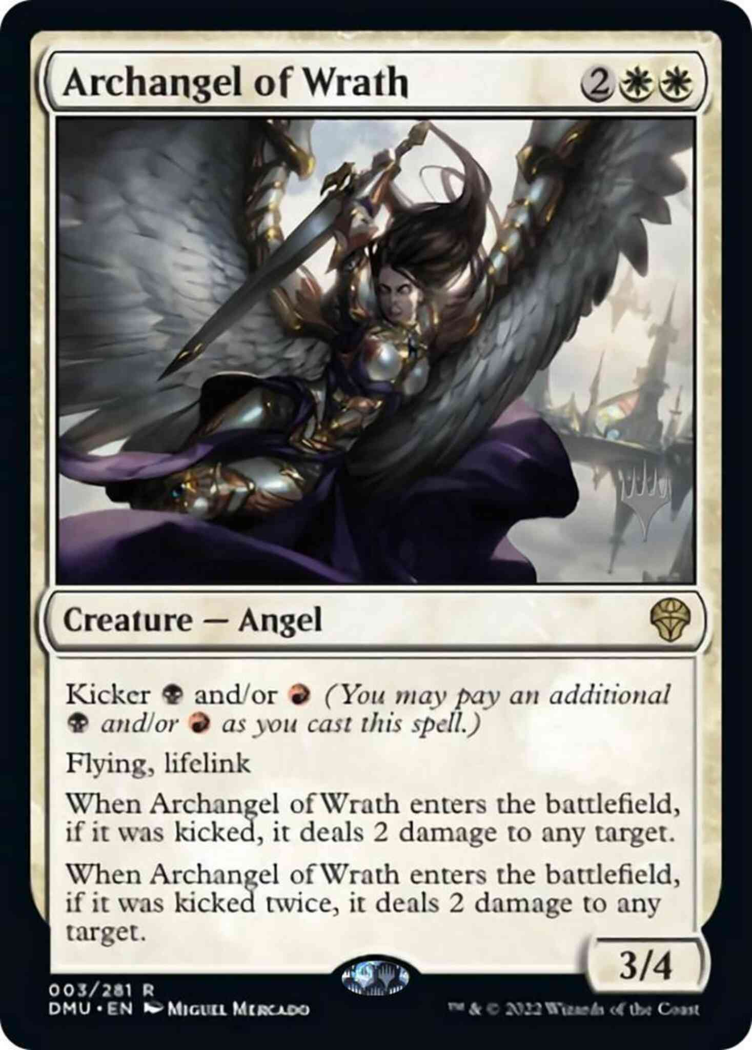 Archangel of Wrath [3p] [Promo Pack] [Dominaria United: Promos] [Non-Foil]