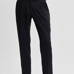 Black Slim Fit Stretch Trousers