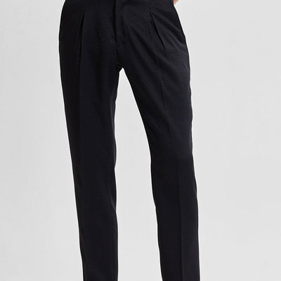 Black Slim Fit Stretch Trousers