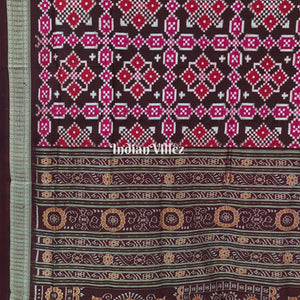 Maroon Odisha Handloom Sambalpuri Silk Saree