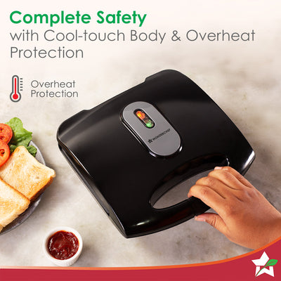 Acura Plus Sandwich Griller| 750W | Non-stick Aluminium Grill Plates by blacktree