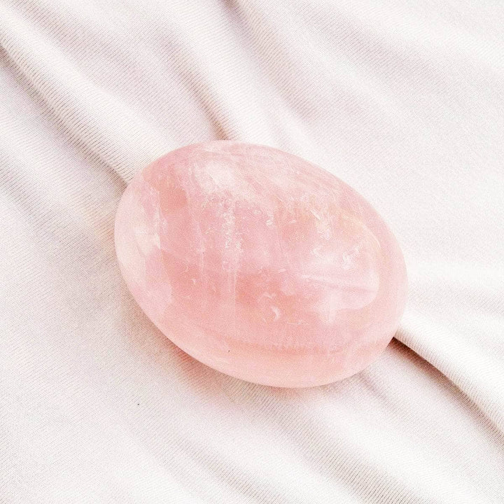 Rose Quartz Palm Stone - AAA Quality