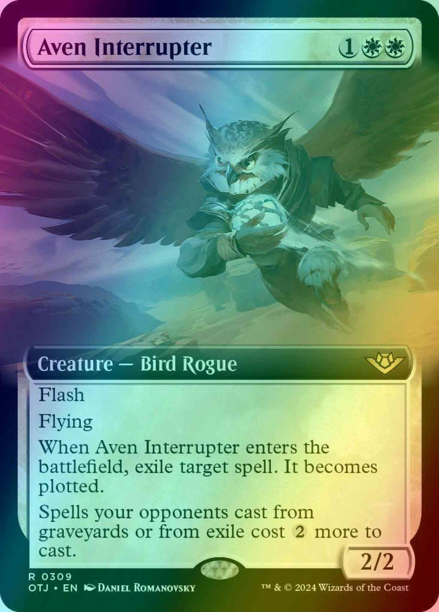 Aven Interrupter [309] [Extended Art] [Outlaws of Thunder Junction] [Foil]