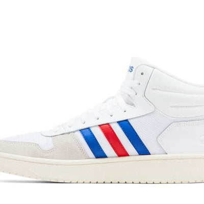 adidas Hoops 2.0 Mid White Royal Scarlet