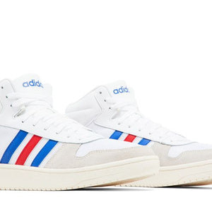 adidas Hoops 2.0 Mid White Royal Scarlet