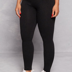 Fleece Textured Waistband Leggings