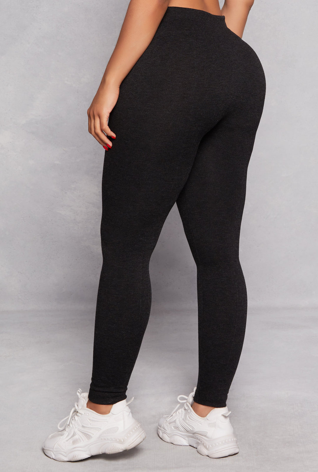 Fleece Textured Waistband Leggings