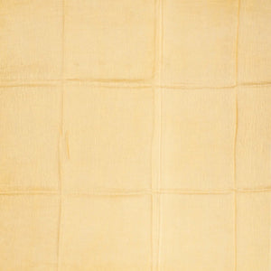 Sandal Handwoven Linen Saree With Printed Flower Motifs