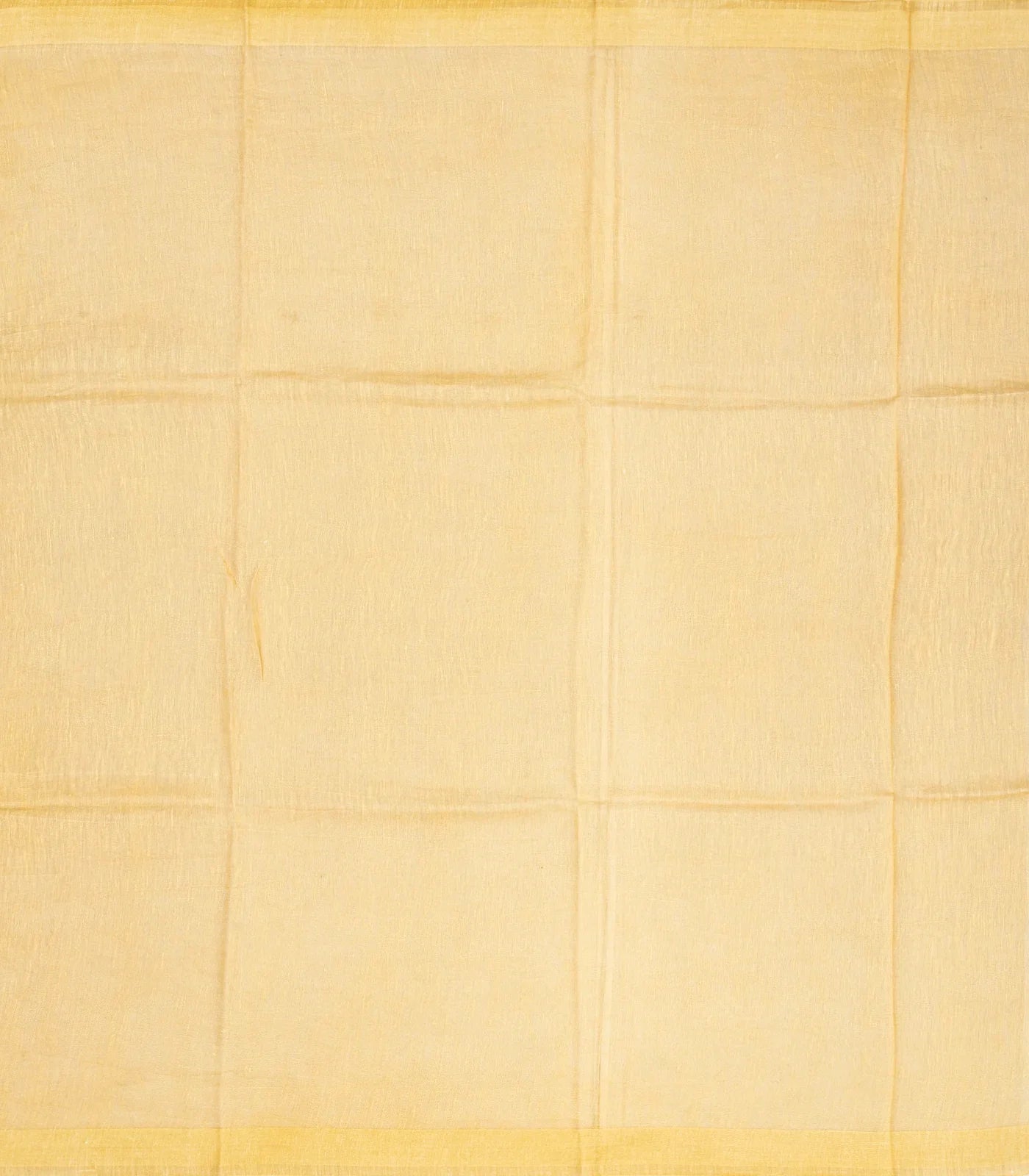 Sandal Handwoven Linen Saree With Printed Flower Motifs