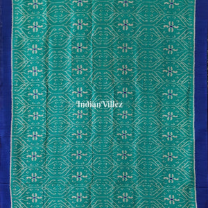 Copper Sulphate Odisha Ikat Contemporary Silk Saree