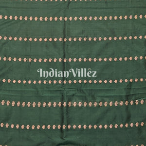 Forest Green Banarasi Katan Silk Saree