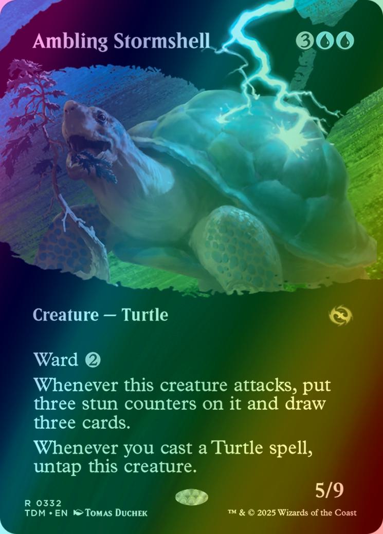 Ambling Stormshell [332] [Borderless] [Clan] [Tarkir: Dragonstorm] [Foil]