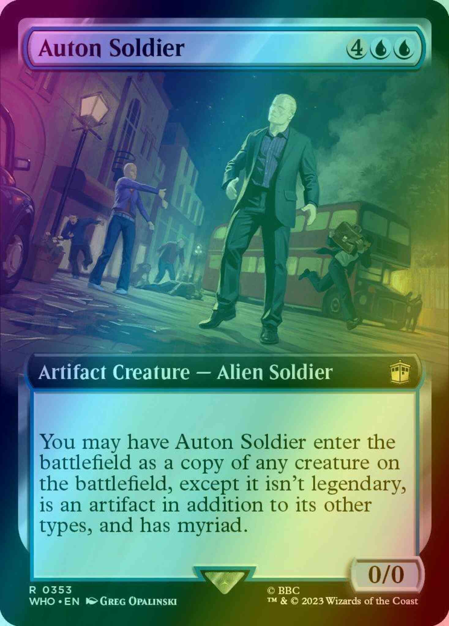 Auton Soldier [353] [Extended Art] [Universes Beyond: Doctor Who] [Foil]