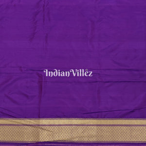 Purple Floral Designer Katan Silk Banarasi Saree