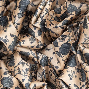 Light Peach Handwoven Printed Tussar Silk Saree With Floral Motifs-Light Peach