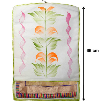 Heart Home Non Woven Hanging Saree Cover, Wardrobe Organizer, Closet Organizer, Saree & Garments Protector Cover With 1 Zipper Compartment on Back Side- Pack of 18 (Green)-HS_38_HEARTH21507