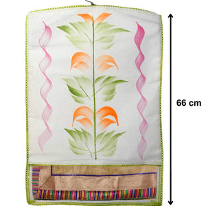 Heart Home Non Woven Hanging Saree Cover, Wardrobe Organizer, Closet Organizer, Saree & Garments Protector Cover With 1 Zipper Compartment on Back Side- Pack of 18 (Green)-HS_38_HEARTH21507