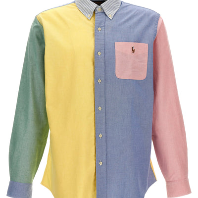 Polo Ralph Lauren Patchwork Shirt With Logo Embroidery