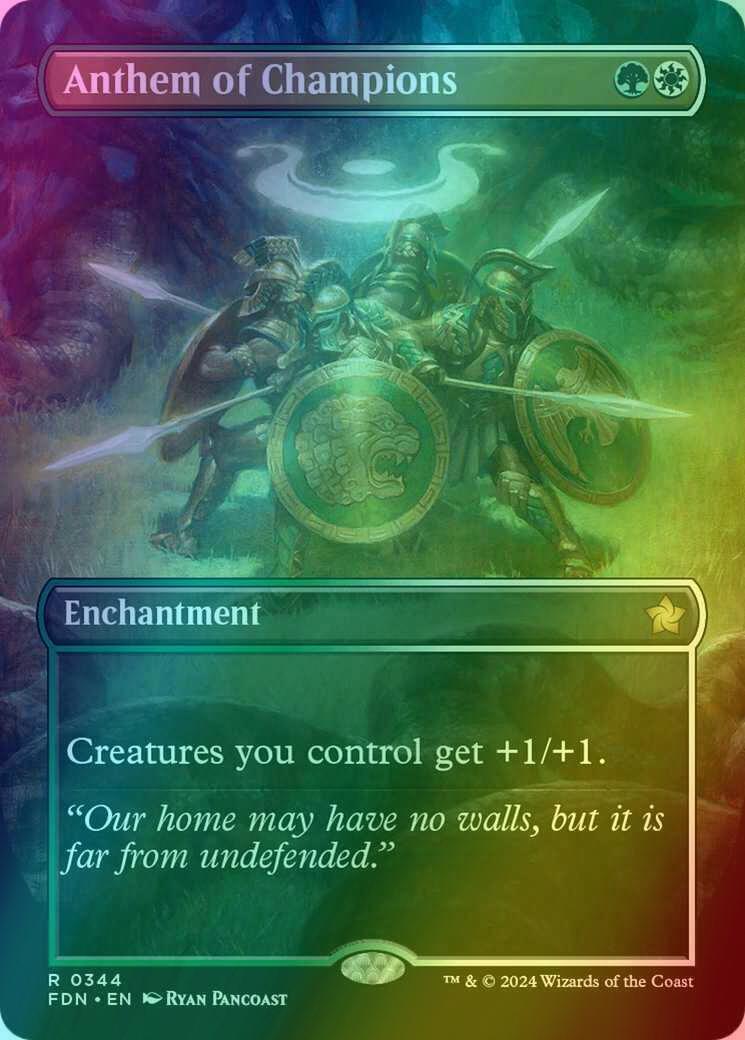 Anthem of Champions [344] [Borderless] [Foundations] [Foil]