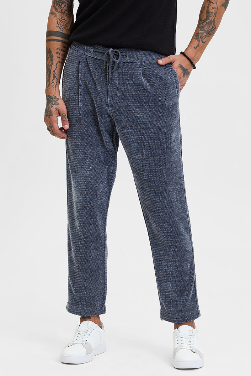 Grey Corduroy Relaxed Fit Trousers