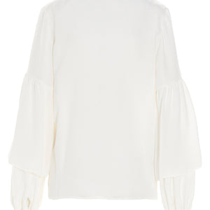 Di.la3 Pari' Puff-sleeve Silk Shirt