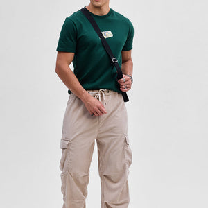 Beige Corduroy Baggy Fit Cargo