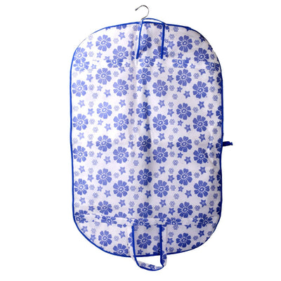 Kuber Industries Flower Printed Foldable Non Woven Men's Coat Blazer Cover (Blue) -CTMTC039474