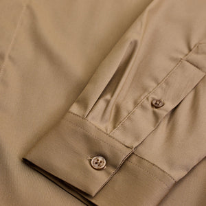 Light Brown Solid Concealed Placket Shirt