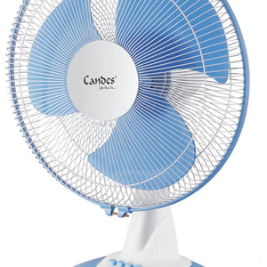 Candes Desker Table Fan for Cooling with Automatic Oscillation (400 MM) 80W (Blue)