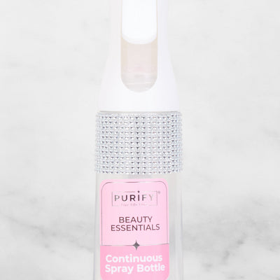 Rhinestone Detail Continuous Clear Spray Bottle