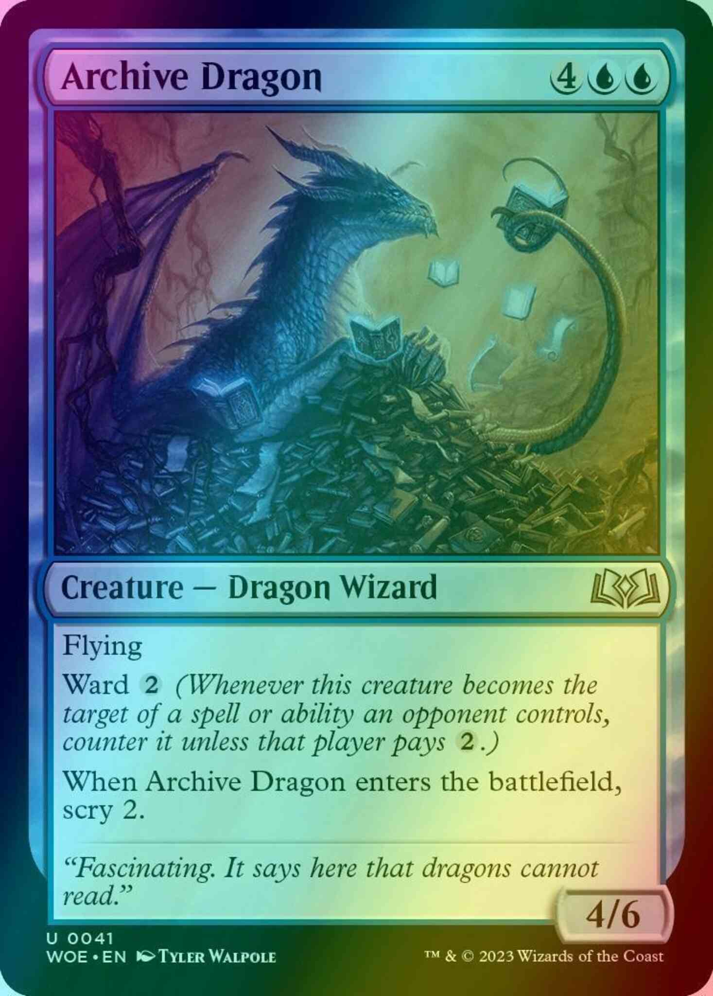 Archive Dragon [41] [Wilds of Eldraine] [Foil]