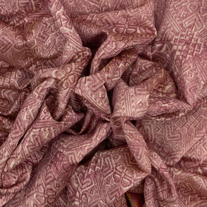 Dusty Pink Handloom Chanderi Cotton Saree With Printed Floral Motif