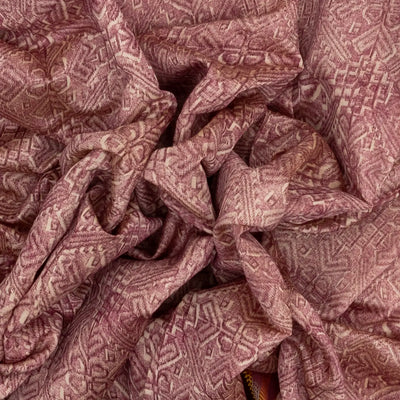 Dusty Pink Handloom Chanderi Cotton Saree With Printed Floral Motif