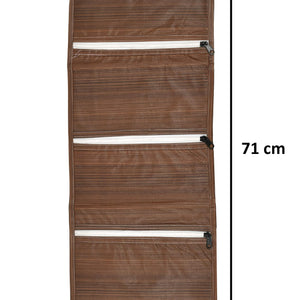 Kuber Industries Wooden Design 3 Pockets Wall Hanging Storage Organizer, Magazine/Letter Holder, Stationary Organizer (Brown)-HS43KUBMART25734,HS43KUBMART025734