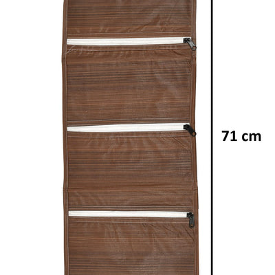 Kuber Industries Wooden Design 3 Pockets Wall Hanging Storage Organizer, Magazine/Letter Holder, Stationary Organizer (Brown)-HS43KUBMART25734,HS43KUBMART025734