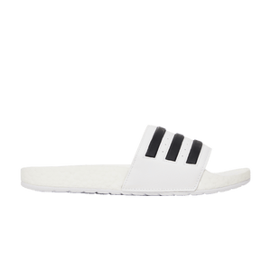 adidas Adilette Boost Slides White Black Stripes