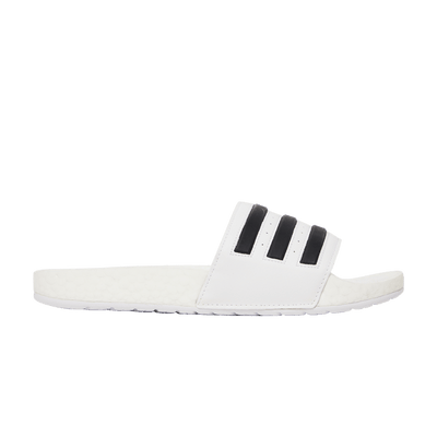 adidas Adilette Boost Slides White Black Stripes