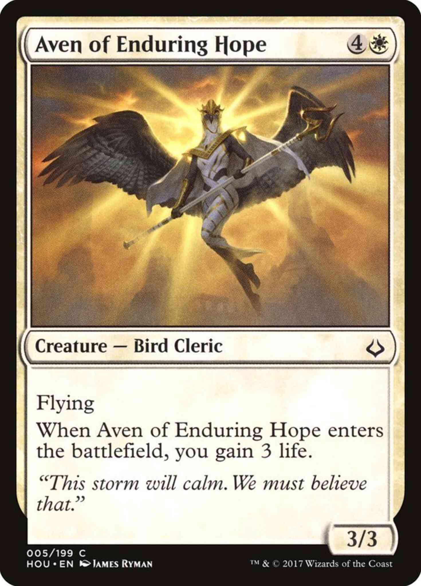 Aven of Enduring Hope [5] [Hour of Devastation] [Non-Foil]